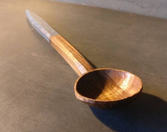 Walnut wooden cooking spoon