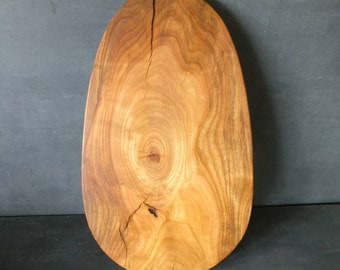 Large cherry wood serving plate