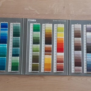 Carta de colores de lana para tapicería Anchor, núm. 329