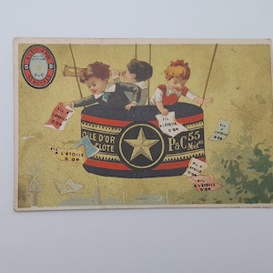 Anfang des 20.Jahrhunderts P&C Fadenhandelskarte, Kinder im Ballon