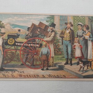 Wheeler & Williams Nähmaschinen-Handelskarte Nr. 8, c. Um 1880