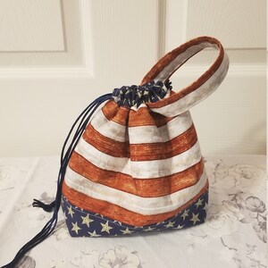American / Republican Drawstring Bag / Project Bag
