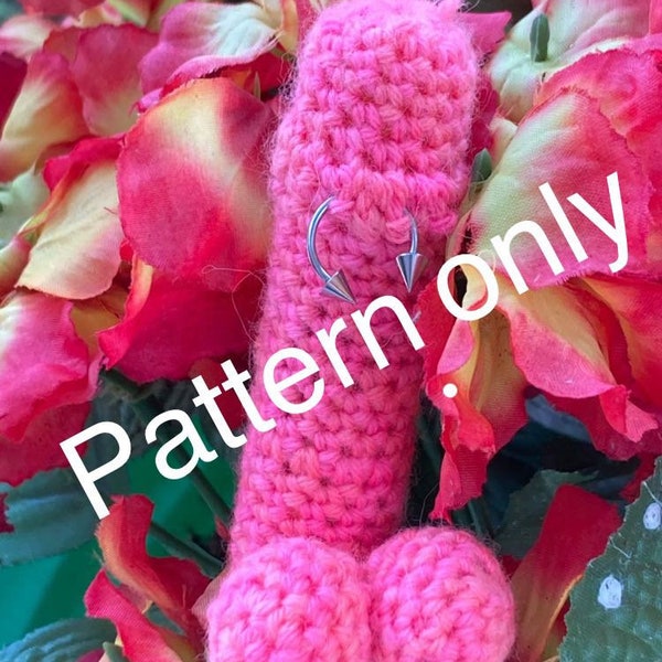 Chapdick Crochet Pattern /penis crochet pattern / INTACT penis crochet pattern/gag gift bachelorette party /lip balm holder