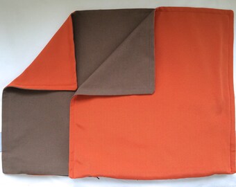 ELEGANTABLE 2 cushion covers/cushion covers 40x40 orange/terra & brown high quality - unique pieces