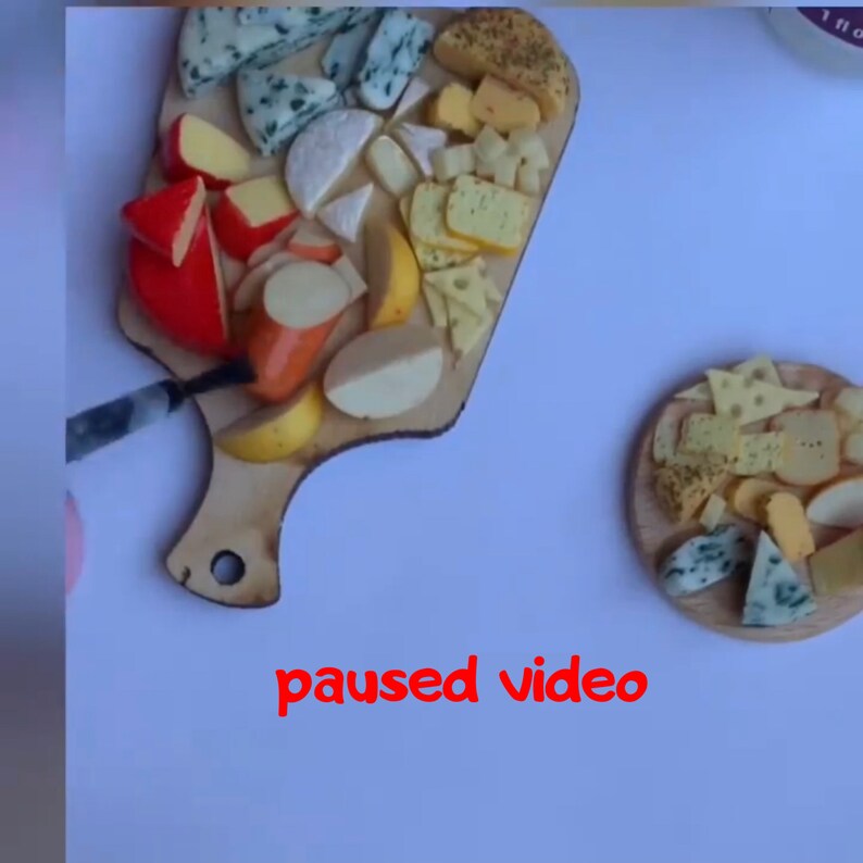 Miniature food video clay tutorial mini Cheese diy craft Etsy