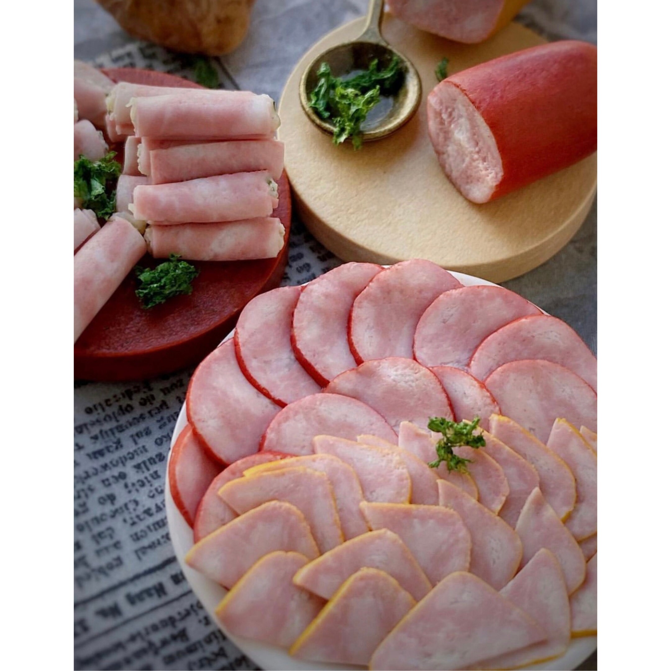 Miniature ham Ham rolls with filling. Tutorial polymer clay. Etsy