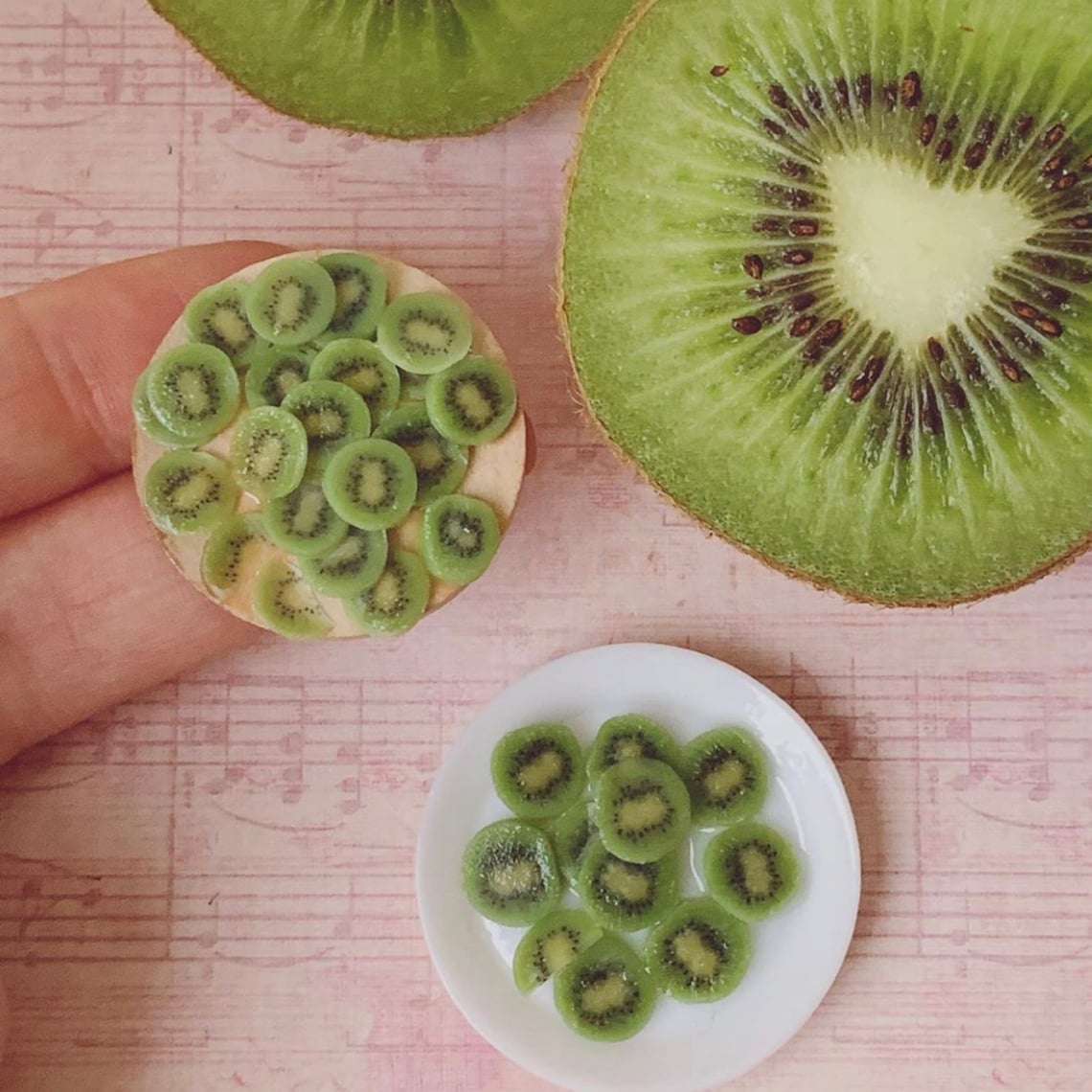 Kiwi Cane. Tutorial Polymer Clay. Miniature Kiwi. Fruits Etsy