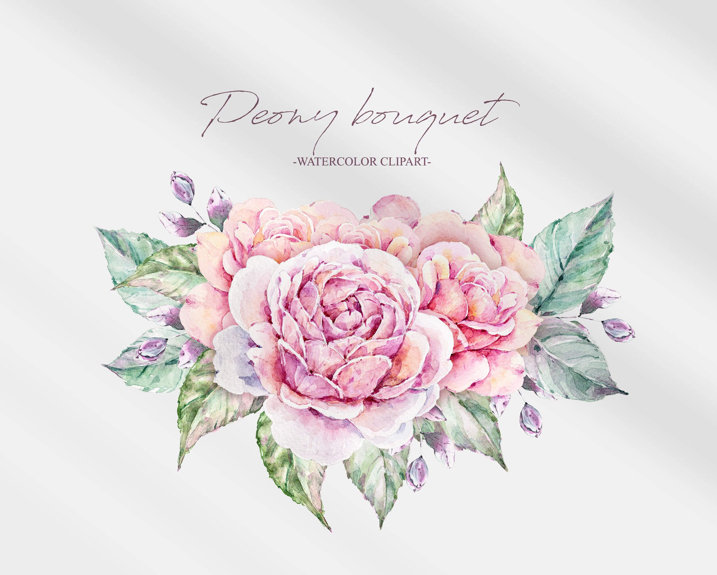 Floral wreath png floral wreath png watercolor peony bouquet | Etsy