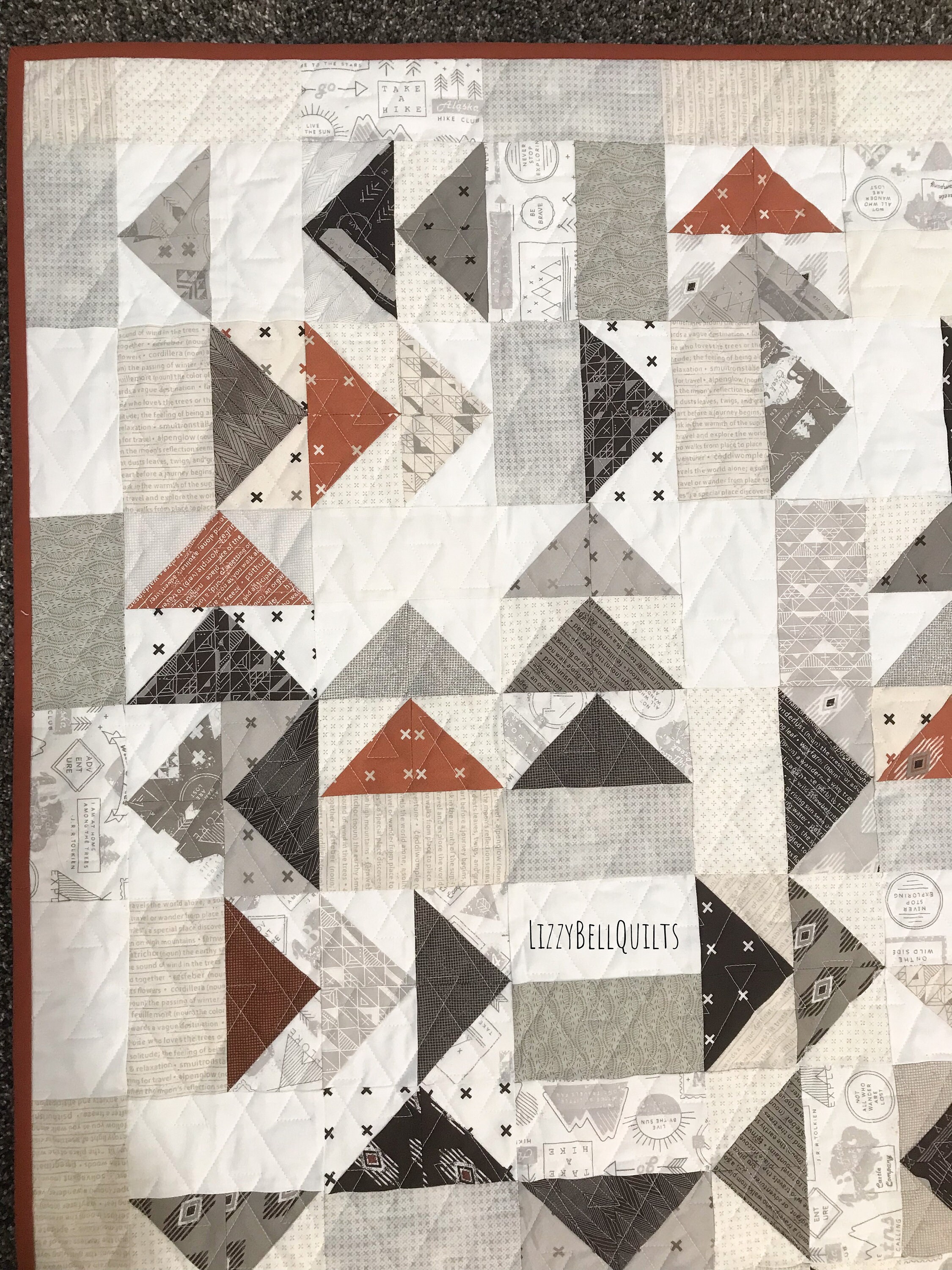 New Baby Quilt Neutral Colors Designer Fabrics Etsy