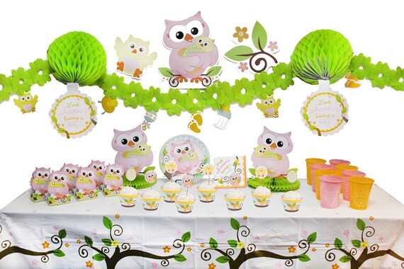 Owl Baby Shower Decorations Girl Baby Shower Owl Baby Shower Etsy