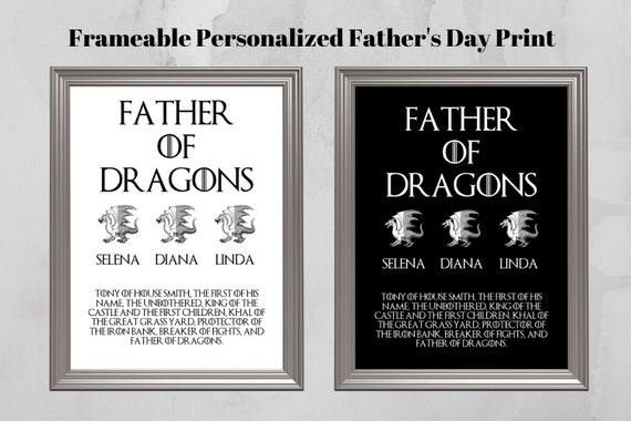 Father Of Dragons Gift Ideas For Dad Christmas Gift Game Of Etsy