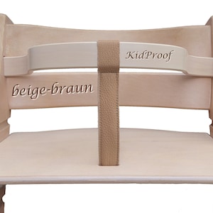 KidProof Öko Echt Lederriemen für Hochstuhl kompatibel zu Stokke Tripp Trapp, Roba, Treppy, Safety uvm. Schrittgurt für Holzbügel Frontbügel Bild 6