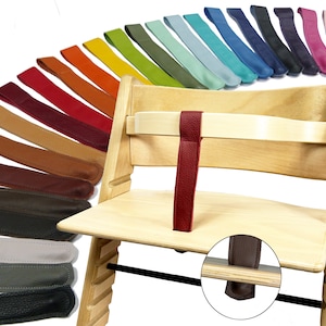 KidProof Öko Echt Lederriemen kompatibel zu Stokke Tripp Trapp Roba uvm. für Bügel für Holzbügel Sicherheitsgurt Hochstuhl