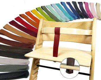 KidProof Öko Echt Lederriemen kompatibel zu Stokke Tripp Trapp Roba uvm. für Bügel für Holzbügel Sicherheitsgurt Hochstuhl