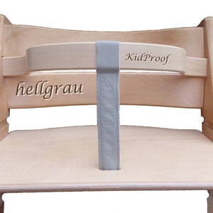 KidProof Öko Echt Lederriemen für Hochstuhl kompatibel zu Stokke Tripp Trapp, Roba, Treppy, Safety uvm. Schrittgurt für Holzbügel Frontbügel Bild 7