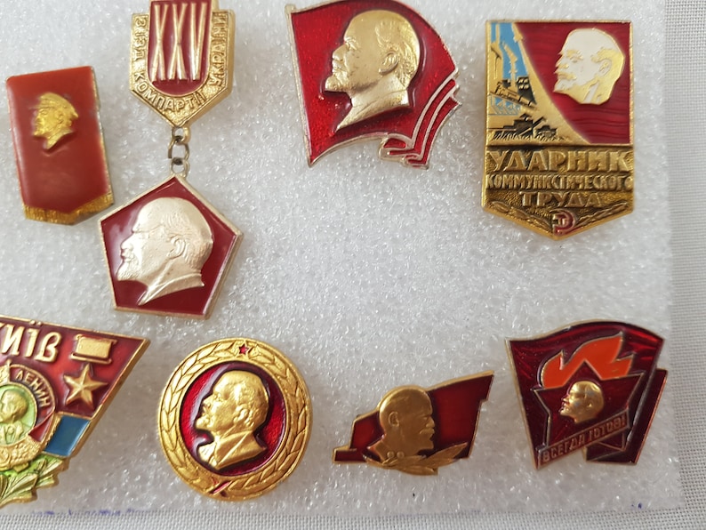 badges Russian/_Revolution propaganda communist revolution soviet badges pins pin Vladimir Lenin,Soviet propaganda badges