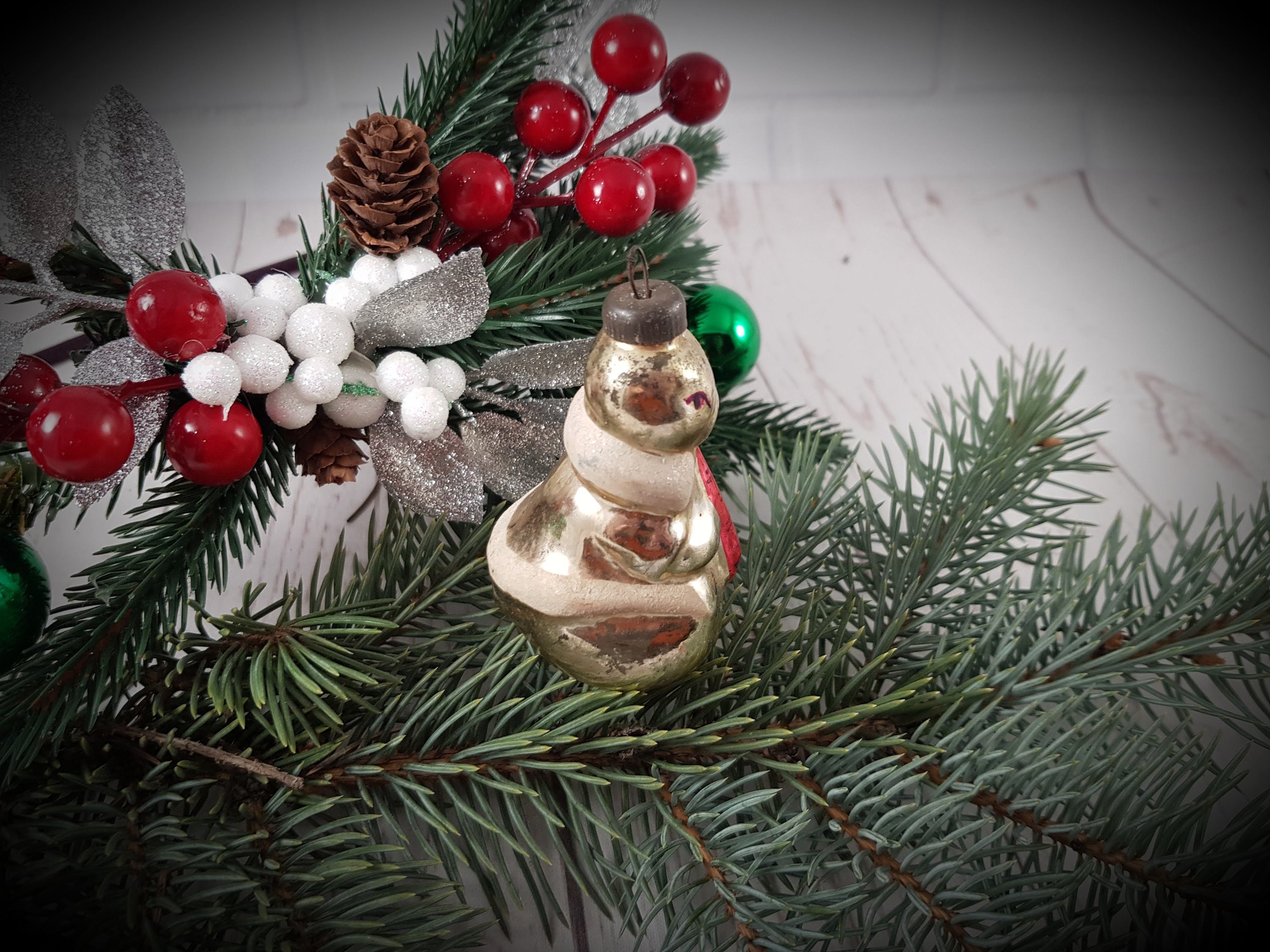 Rabbit. Christmas tree toy . New Year's toy. Vintage toy. Etsy