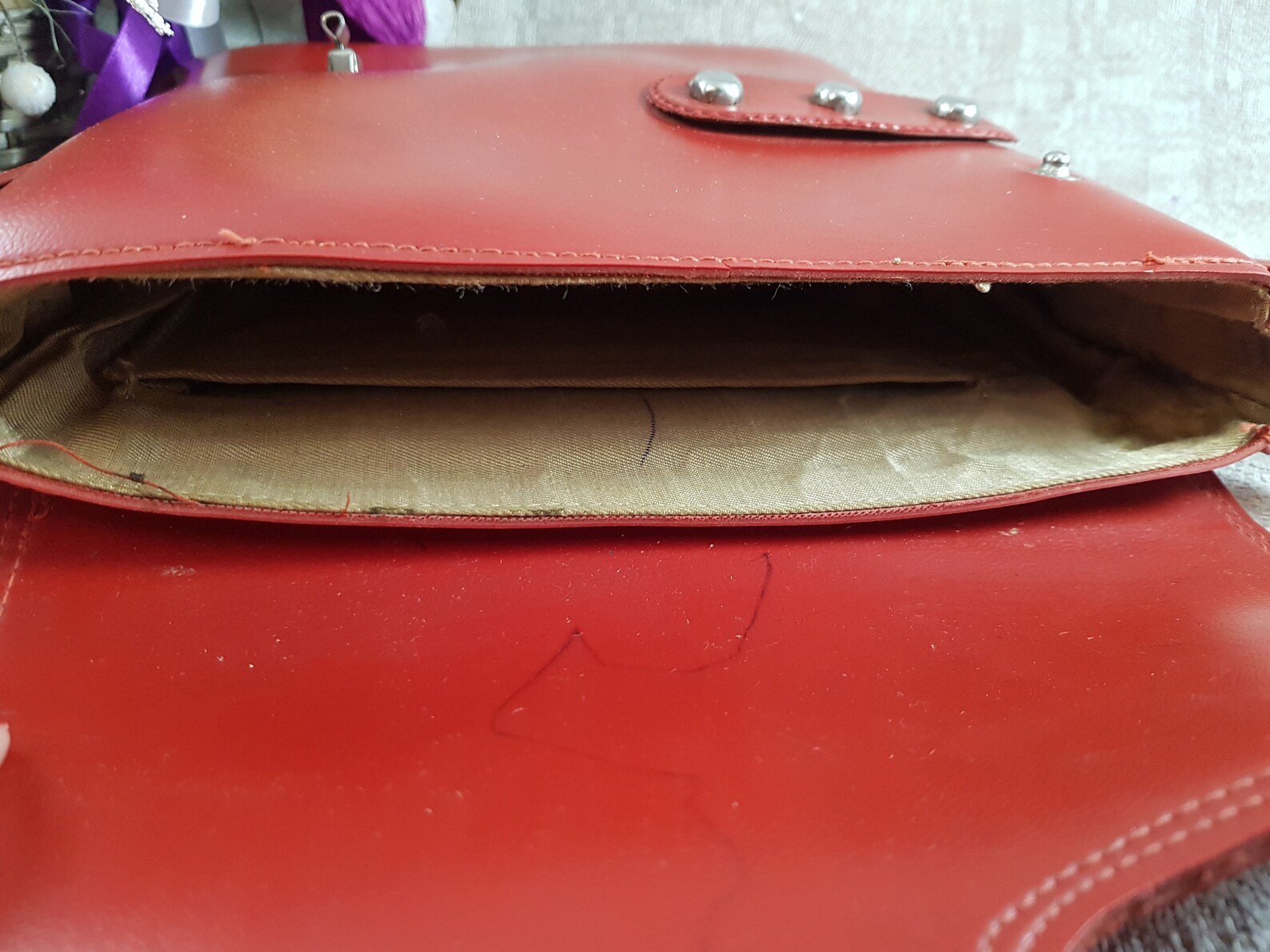 Vintage leather bags red leather bag Soviet Vintage bag Etsy