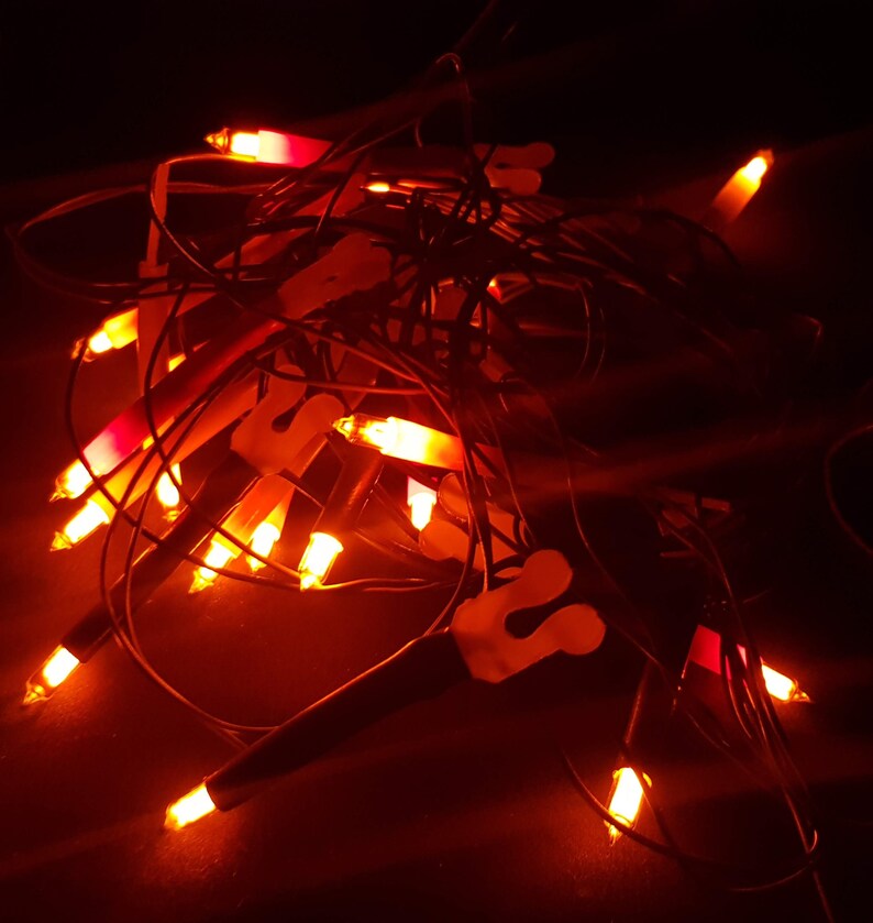 Vintage USSR Xmas Tree Neon Lights ornamental decorative garland New Year Tree Soviet Christmas string lights vintage SOVIET CHRISTMAS