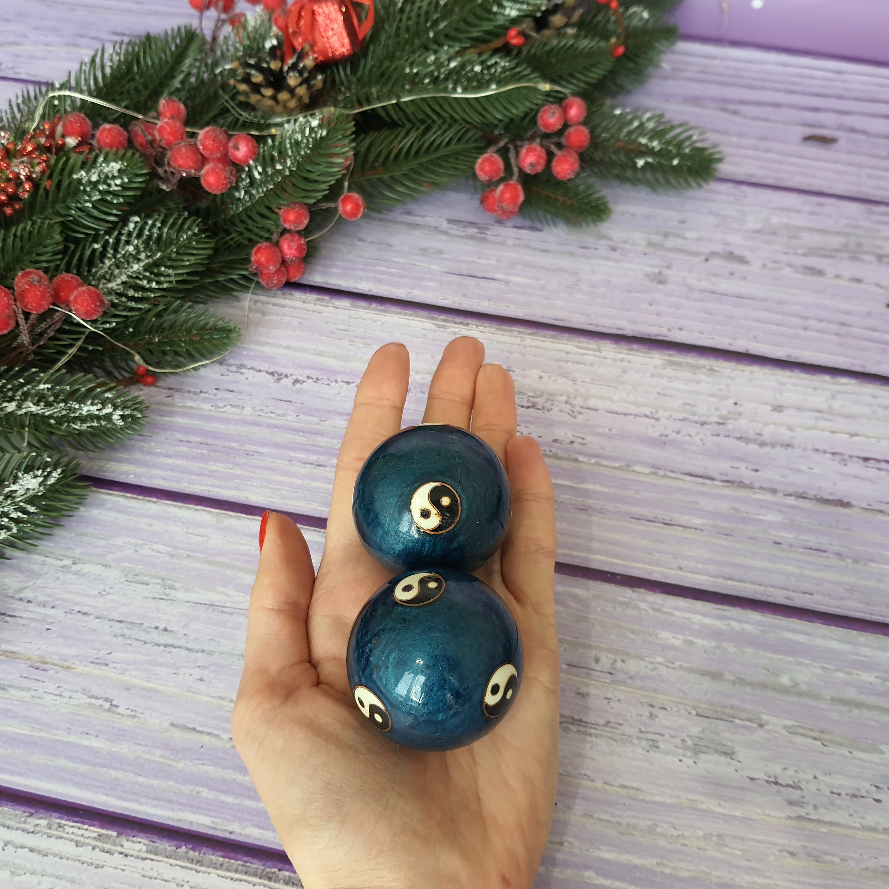 Chinese Iron Balls Yin And Yang Design Musical Balls Vintage Etsy