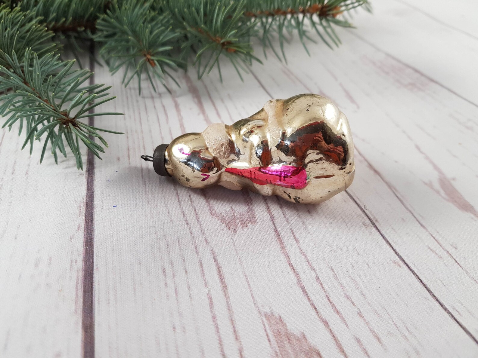 Rabbit. Christmas tree toy . New Year's toy. Vintage toy. Etsy