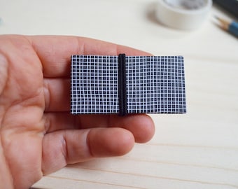 Mini Leporello 5 cm x 2,5 cm (Musterpapier|schwarz/weiß)