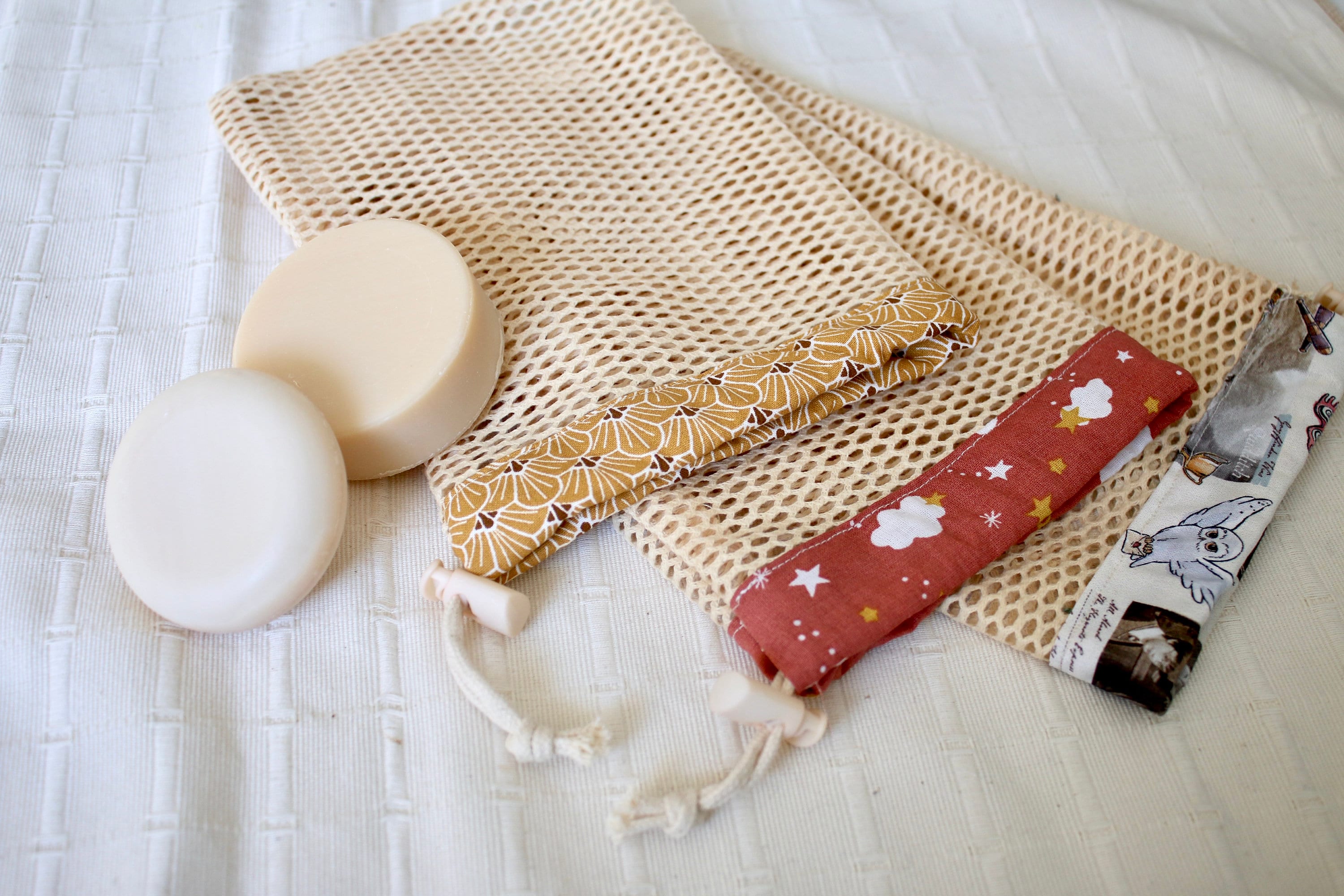 Filet à Savon, Shampoing Solide, Récupération Fin de Savons Zéro-Déchet