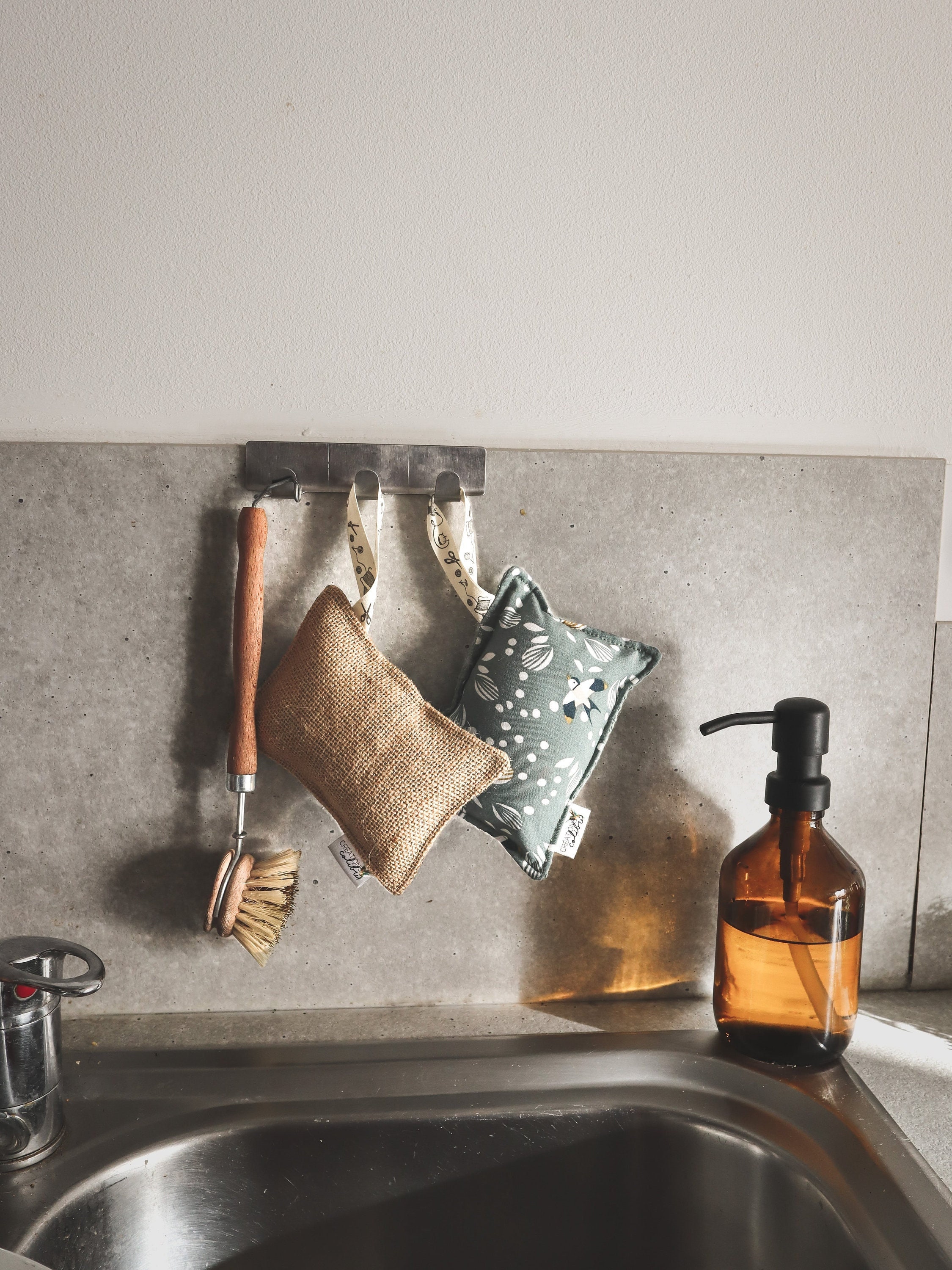 Éponge Lavable - Nid d'abeille/Coton Zéro Déchet