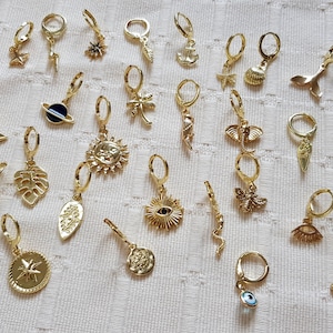 CLEARANCE!! Mini gold stainless steel creole individually to mix - Gold mono-creole