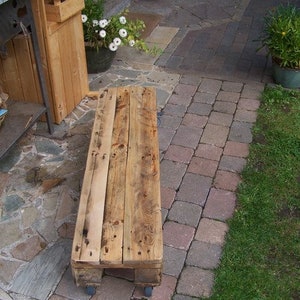 Lowboard made from old industrial pallets image 3