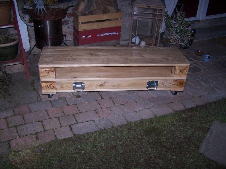 LowboardXL made of pallets & timber with 1 drawer image 1