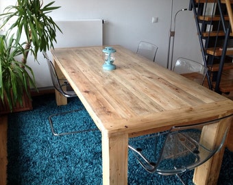 Solid pallet wood dining table