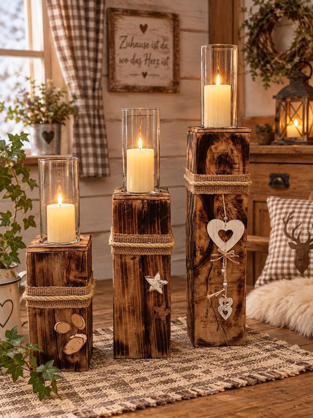 Kerzenständer holz groß