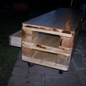 LowboardXL made of pallets & timber with 1 drawer image 4