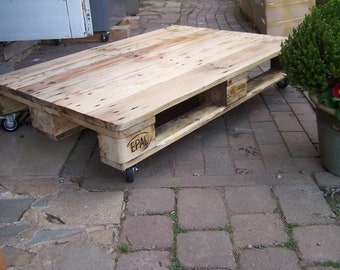 "Norwin" coffee table made from used Euro pallets