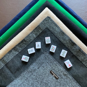 Mahjong and Rummikub Table Mat --Two new Colors:  Charcoal and Sandstone
