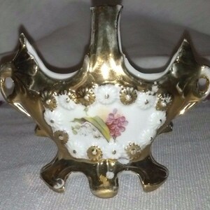 Vintage Mini Bud Vase Hand Painted Floral Design