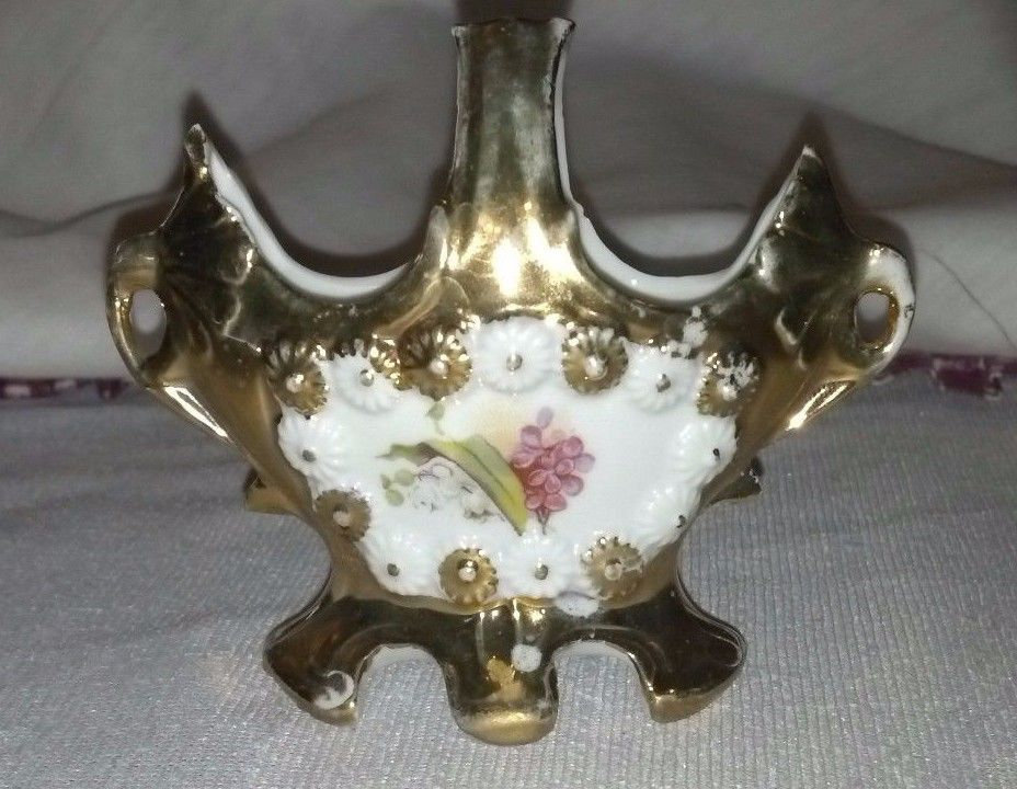 Vintage Mini Bud Vase Hand Painted Floral Design - Etsy