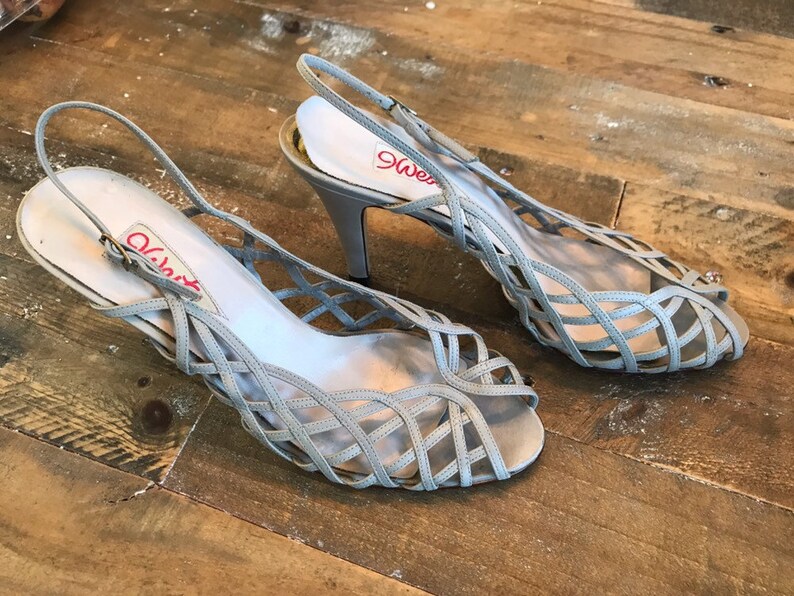 light grey open toe heels