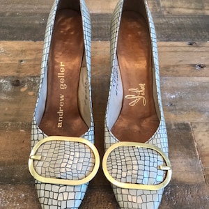 Vintage Alligator Andrew Geller Pumps- Tan / beige size 9