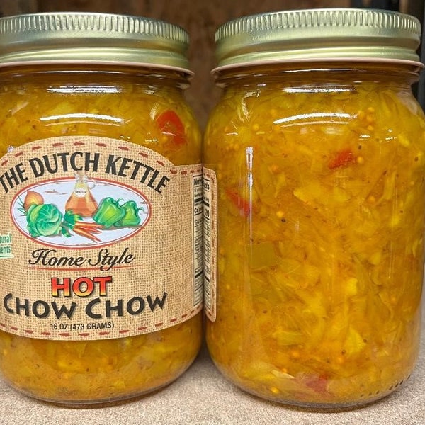Dutch Kettle All-Natural Hot Chow Chow 16 oz jar