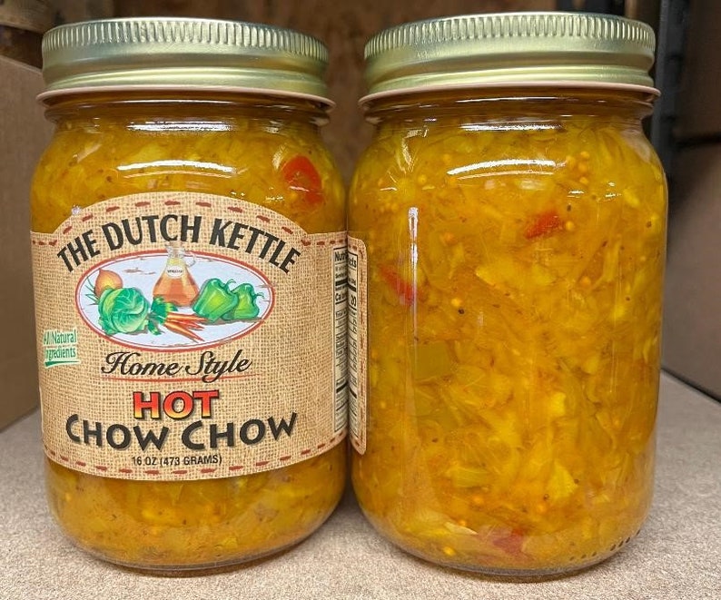 Dutch Kettle Allnatural Hot Chow Chow 16 Oz Jar Etsy