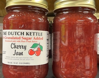 Dutch Kettle All Natural Homestyle No Sugar Added Cherry Jam