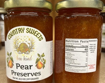 Country Sweets 10.5 Oz Pear Preserves
