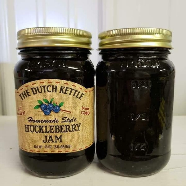 Dutch Kettle All-Natural Huckleberry Jam 19 oz Jar