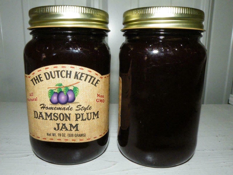 Dutch Kettle Allnatural Homestyle Damson Plum Jam 19 Oz Jar Etsy