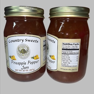 Country Sweets Pineapple Pepper Jam 20 oz Jar