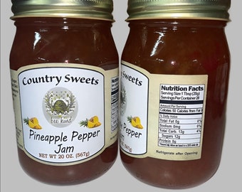 Country Sweets Pineapple Pepper Jam 20 oz Jar