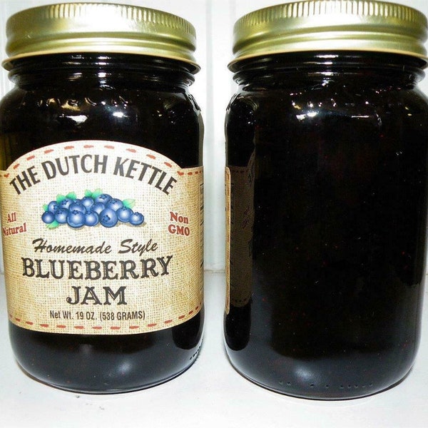 Dutch Kettle All-Natural Homestyle Blueberry Jam 19 oz Jar