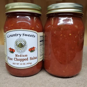Country Sweets All-Natural Homestyle Medium Fine Chopped Salsa 16 oz Jar